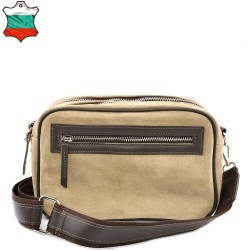 ДАМСКА ЧАНТА ПРЕЗ РАМО ОТ ЕСТЕСТВЕН ВЕЛУР-1364-БЕЖОВА