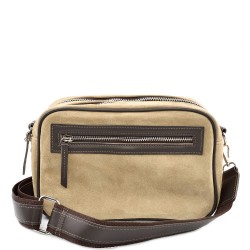 ДАМСКА ЧАНТА ПРЕЗ РАМО ОТ ЕСТЕСТВЕН ВЕЛУР-1364-БЕЖОВА