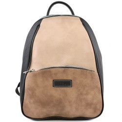 БЪЛГАРСКА ДАМСКА РАНИЦА-C1323-ЧЕРНО-БЕЖОВА